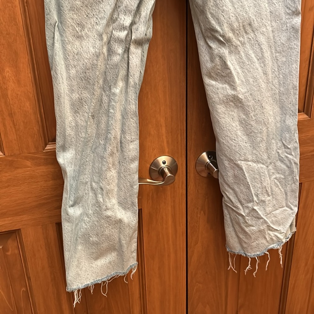 Zara light wash frayed jeans size 10 - Picture 6 of 7